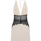 Lace Patchwork Sexy Mini Dress Women Gown Elegant Halter V Neck Sleeveless Backless High Waist Club Party Dresses