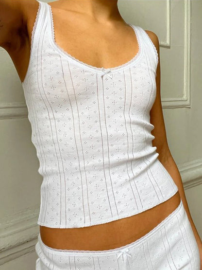 Matching 2 Piece Sets Womens Outfits Casual Knit Tank Top and Shorts Set Cozy Lounge Wear Summer 2025