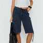 Women's Y2K Low Waist Cargo Bermuda Shorts Drawstring Tie Hem Knee Length Pants with Pockets Casual Loose Fit Streetwear