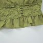 Women's Matching Sets Sexy Lace Chiffon Cardigan Top and Tiered Maxi Skirt 2 Piece Set Vacation Outfits