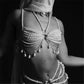 Pearl Chain Bra Beaded Tassel Halter Camisole Body Chain Luxury Jewelry for Women Rave Nightclub Party Outfit