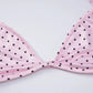 Pink Polka Dot Bikini Set with Slit Mini Skirt Summer 2026 Sexy Beach Vacation Outfits for Woman 3 Piece Set