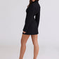 Long Sleeve Single-breasted Sexy Blazer Dress Women Gown Elegant Black V Neck High Waist Club Party Dress Office Lady