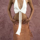 Hater Backless Bandages Ruched Crop Tank Top+Jacquard Patchwork Skirt Hottie Sexy 2 Piece Set Women Fashion Streetwear