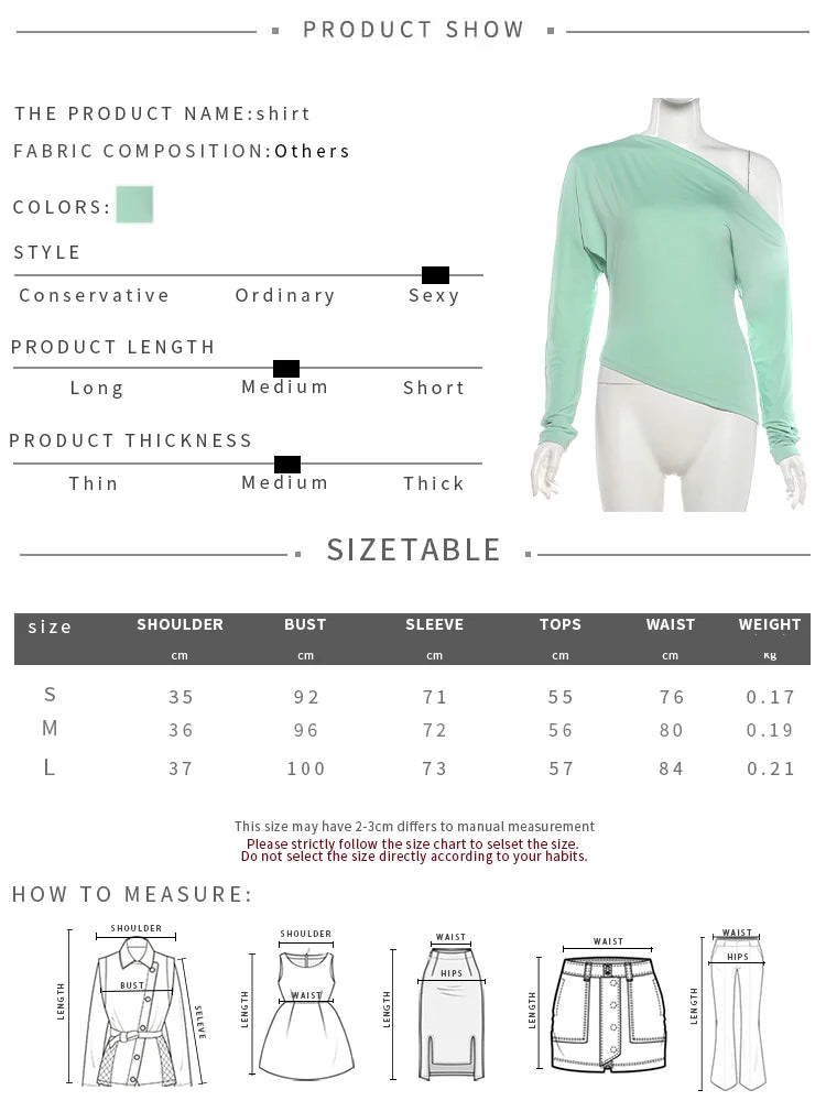 Look Slimmer Casual Simple T-Shirts Woman Autumn Trend Skew Collar Backless Shape Waist High Street Versatile Style Tees