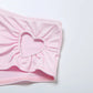 Heart Hollow 2 Piece Set Women Simple Vacation Camisole+Panties Beach Style Matching Stretch Street Comfortable Suit