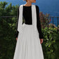 Patchwork Long Sleeve Sexy Maxi Dress Women Fashion Autumn Winter Contrast Color O Neck Pleated Club Party Long Dresses