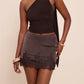 Y2k Half Slips Under Dress Elegant Fashion Bodycon Skirt Women Silk Satin Pencil Skirt Lace Trim Low Rise Underskirts