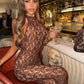 Lace Backless Sexy Jumpsuit Women Rompers Halter Off-shoulder Sleeveless Skinny Club Party Jumpsuits Female Clothes