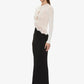 Women Color Block Maxi Dress Long Sleeve Cutout Mesh Top With Lace Trim Bodycon Mermaid Long Evening Party Dress