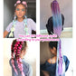 Synthetic Long Straight Ponytail Extensions With Rubber Band DIY Braided Ponytail Purple Hair Accessories for Halloween