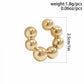 1Pair Unique Punk CCB Ball Beads Clip Earrings for Women Trendy No Piercing Ear Cuff Fake Cartilage Earring Jewelry Accessories