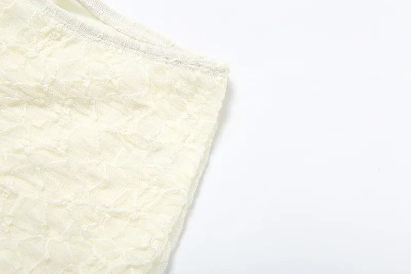 See Through Lace Sexy 3 Piece Set Long Sleeve Top and Shorts Suit for Woman Beach Vacation Outfits