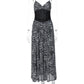 Women Zebra Print Spaghetti Strap Sexy Maxi Dress Mesh Patchwork Sweetheart Neck Sleeveless High Waist Long Party Dress
