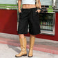 Women's Knee Length Cargo Shorts Elastic Drawstring Waist Loose Fit Bermuda Capris with Pockets Casual Streetwear Summer