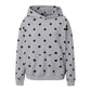 Women Polka Dot Print Oversized Hoodie Long Sleeve Kangaroo Pocket Casual Hooded Sweatshirt Autumn Daily Pullover Tops