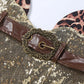 Fashion Sequin Patchwork Leopard 3 Piece Set Women Belt Metal Buckle Vest+Bow Ruffled Skirts+Short Trend Party Clubwear
