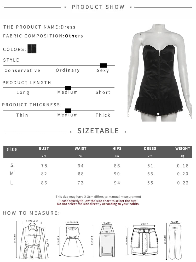 Mesh Patchwork Mini Dress Woman Sexy Zip Wrap Chest Backless High Waist Midnight Club Party Ruched Elegant Bodycon