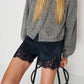 Women Satin Silk Lace Trim Shorts Silky Low Rise Boxer Shorts Y2k Teen Girls Cute Y2K Coquette Lounge Slip Bottoms