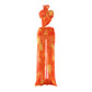 Orange Printed Mesh Split Dress Asymmetrical Halter Backless Maxi Dresses Summer Vacation Beach Outfits Women