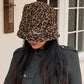 Casual Bucket Hat with Leopard Print