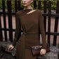Long Sleeve Ruched Sexy Maxi Dress Women Autumn Winter Fashion O Neck High Waist Bodycon Club Party Long Dress Elegant
