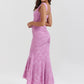 Off-shoulder Backless Sexy Evening Dress For Women Purple Sleeveless Strapless Ruched Bodycon Club Party Dress