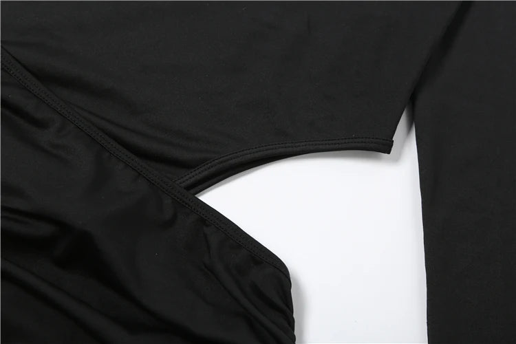 Turtleneck Waistless Dress Women Full Sleeve Folds Solid Skinny High Elasticity Sexy Midnight Hottie Simple Mini Bodycon