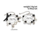 2Pcs/Set Aesthetic Ribbon Imitation Pearl Bracelets for Women Beads Acrylic Star Pendant Bangles Wedding Jewelry New