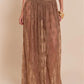 Summer Beachy Sheer Floral Lace Maxi Skirt Elastic Waist See-Through Mesh Long Skirt for Casual Vacation Wear