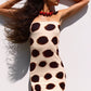 Sexy Hollow Backless Dress Women Fashion Simple Art Print Square Collar Split Sleeveless Elegant Party Club Bodycon
