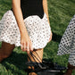 Polka Dot Splicing Black Tube Dress French Style Cute Summer Short Dresses Woman Clothing