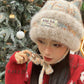 Cute Sweet Cat Ear Pom Pom Plush Warm Knit Beanie For Women