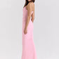 Bow Spaghetti Strap Sexy Maxi Dress For Women Gown Elegant Off-shoulder Sleeveless Backless Evening Club Party Dress