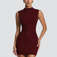 Women Sleeveless Sexy Mini Dress Corset Waist Bodycon Short Dresses Elegant Slim Fit Club Party Night Out Vestidos