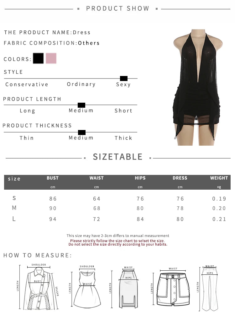 Backless Dress Women Irregular Halter Sexy Deep V-Neck Ruched Elegant Midnight Party Peach Hip 2026 Summer Bodycon