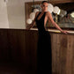 Racerback Maxi Dress Open Back Hardware Detail Black Cocktail Dresses Sexy Party Outfit for Woman 2026