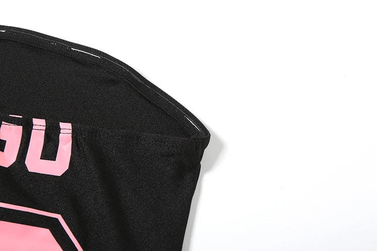 Sexy Y2K Women Tube Top 2025 Summer Korean Letter Print Sleeveless Simple Basic Streetwear Midnight Party Hottie Vest