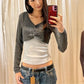 Women Y2K Cable Knit Cropped Bolero Cardigan V Neck Button Long Sleeve Super Short Knit Shrug Sweater Outerwear Tops