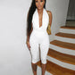 Sexy Swing Collar Playsuits Women Basic Backless Halter Bandage Sleeveless Wild Chic Midnight Club Workout Streetwear