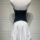 Patchwork Halter Backless Sexy Mini Dress Women Elegant Fashion V Neck Sleeveless High Waist Pleated Club Party Dresses