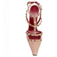 2026 Women's Rivet Low Heel Square Head Stiletto Sandals Fashion Show Party Summer Women's High Heel Sandals