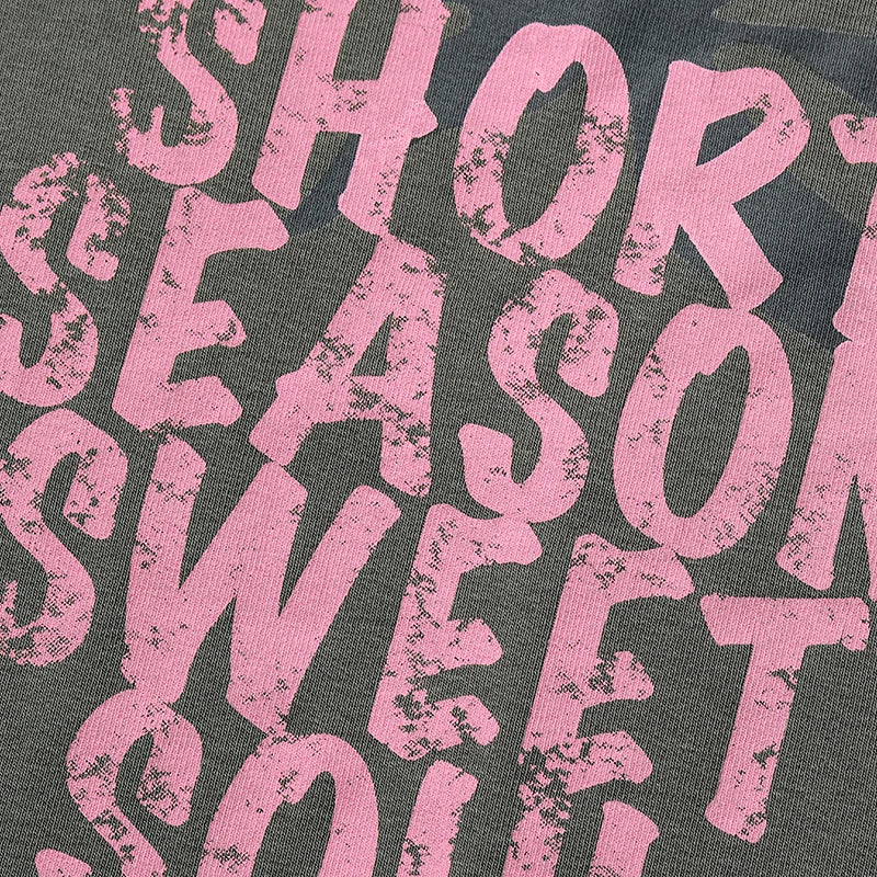 Women's Strawberry Letter Print Ribbed Knit T-Shirt, Cute Slim Fit Casual Streetwear Crop Top, 2 Colors Available