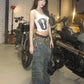 Digital Print Vest Women Hottie u-Neck Skinny Simple Elasticity Sporty Fashion Street Party Classic Casual Daily Topsr