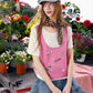 Women's Two Piece Knitwear, Cute Embroidered Tank Top + Short Sleeve T-Shirt, Casual Breathable Outfit for Daily