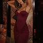 Women Burgundy Sexy Maxi Dress Elegant Spaghetti Strap Sleeveless Backless Ruched Bodycon Club Party Long Dresses