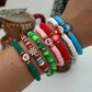 7Pcs/Set New Santa Claus Snowflake Christmas Tree Bracelet for Women Stackable Colorful Soft Ceramic Beaded Bracelet 2026