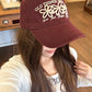Vintage Washed Cotton Baseball Cap with Cute Flower Embroidery
