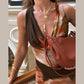 Cowl Neck Sleeveless Long Dresses Elegant Vintage Printed Summer Dress Woman