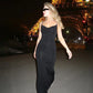 Black Backless Maxi Dress with Sequin Butterfly Embellishment Elegant Sexy Birthday Dress for Woman 2026